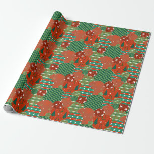 Festive Christmas Ornaments Wrapping Paper