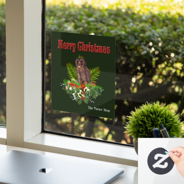 Festive Christmas Owl Nature and Wildlife Holiday (Office)
