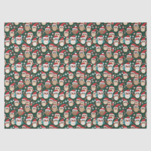 Festive Christmas Owls in Holiday Colors Tissue Paper