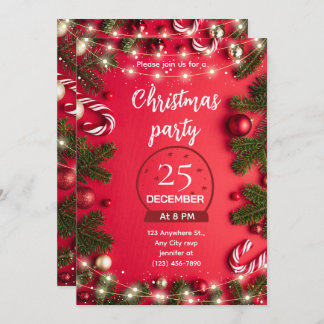 Festive Christmas Party Invitation
