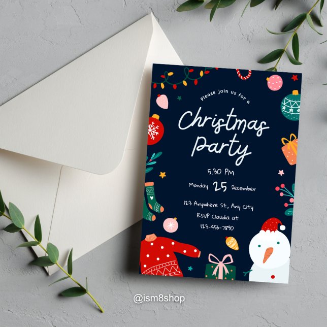 Festive Christmas Party Invitation (Creator Uploaded)