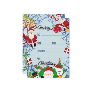 Festive Christmas Party Invitation Cards