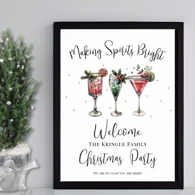Festive Christmas Party Welcome Sign (Festive Christmas Party Welcome Sign)