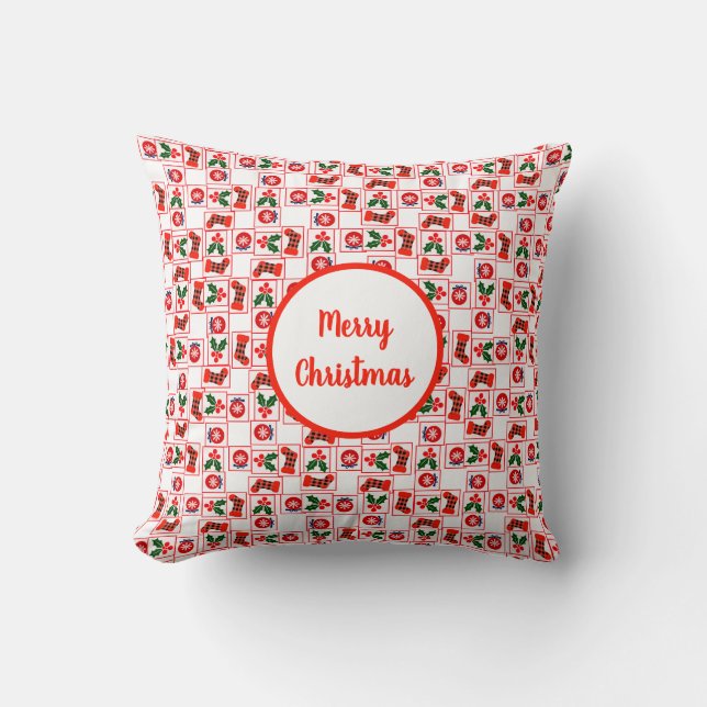 Festive Christmas pattern Cushion (Front)