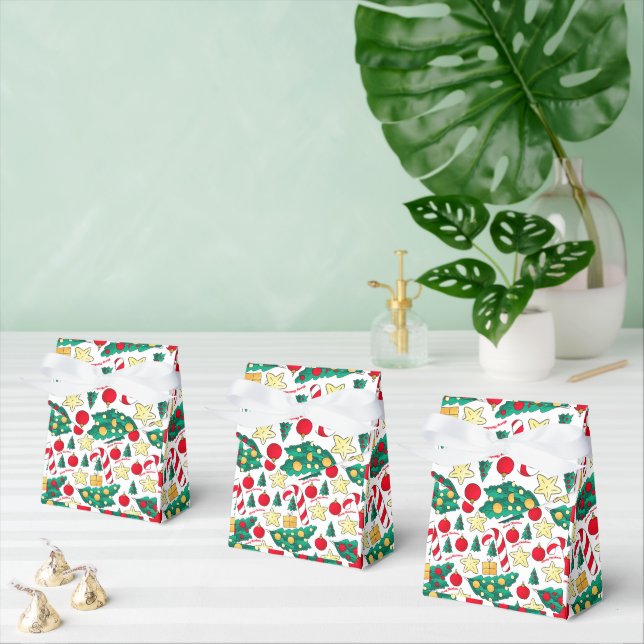 Festive Christmas Pattern Favor Box (Multiple)