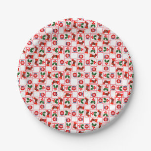 Festive Christmas pattern Paper Plate