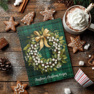 Festive Christmas Pattern Recipe  Notebook