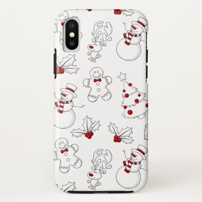 Festive Christmas pattern ten tough case (Back)
