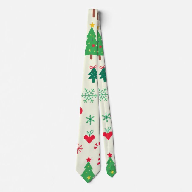 Festive Christmas Pattern Tie (Front)