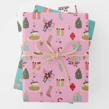 Festive Christmas Pattern with Gifts and Ornaments