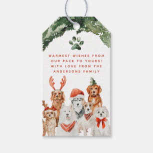 Festive Christmas Pawty - Dog Party, Puppy Dog Gift Tags