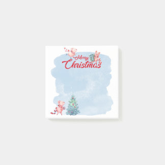 Festive Christmas Pig Post-it Notes
