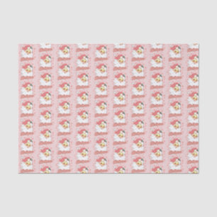 festive Christmas pink Santa Holiday  Tissue Paper