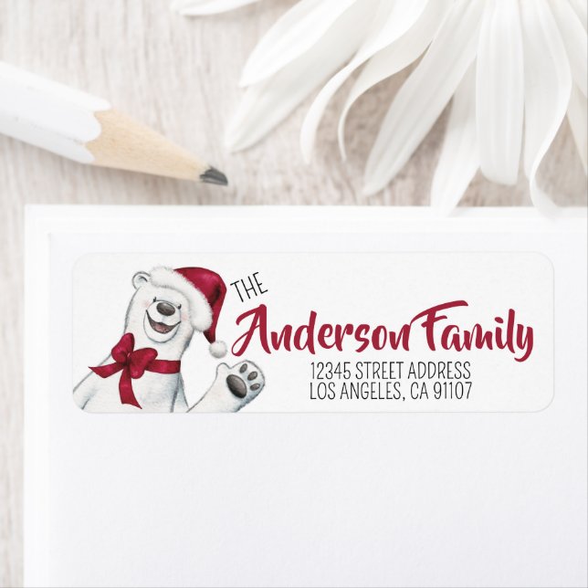 Festive Christmas Polar Bear (Insitu)