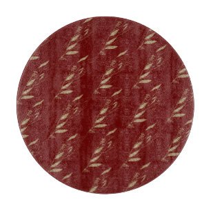 FESTIVE CHRISTMAS RED GOLD TRAY CUTTING BOARD