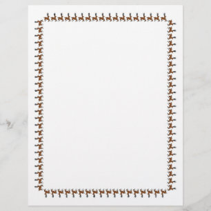Festive Christmas reindeer border Custom Letterhead