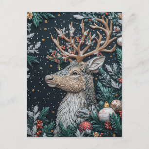 Festive Christmas Reindeer Greeting Card