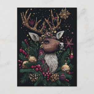 Festive Christmas Reindeer Greeting Card