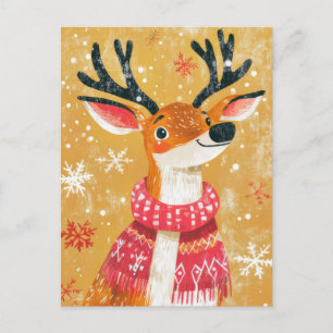 Festive Christmas Reindeer Greeting Card