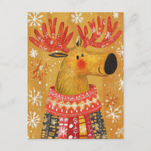 Festive Christmas Reindeer Greeting Card