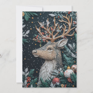 Festive Christmas Reindeer Greeting Card