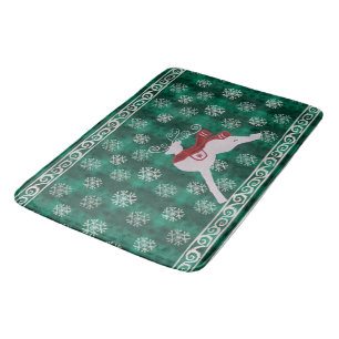 Festive Christmas Reindeer & Snowflake Bath Mat