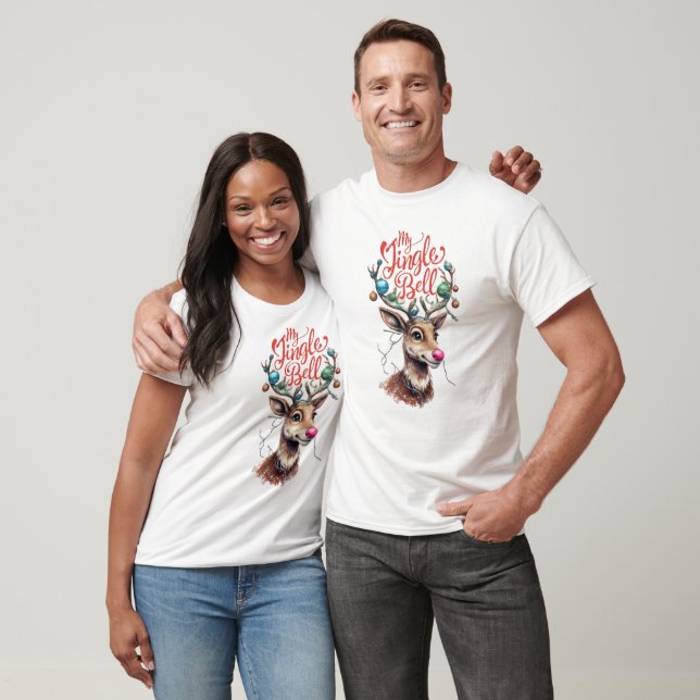 Festive Christmas Reindeer Tee (Unisex)
