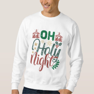 festive Christmas Religious word art Sweatshirt