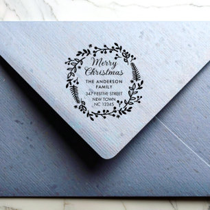 Festive Christmas Rubber Stamp