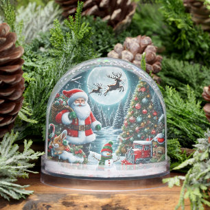 Festive Christmas Santa Claus  Snowglobe