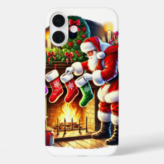 Festive Christmas Santa Holiday iPhone 16 Plus Case