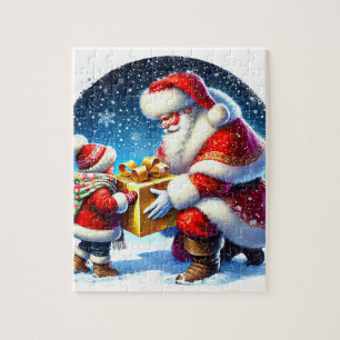 Festive Christmas Santa Holiday  Jigsaw Puzzle
