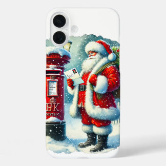 Festive Christmas Santa letter  iPhone 16 Plus Case