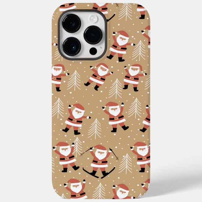 Festive Christmas Santa Snowy Celebration Case-Mate iPhone Case (Back)