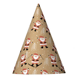Festive Christmas Santa Snowy Celebration Party Hat