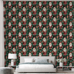 Festive Christmas Santa tiled  Wallpaper