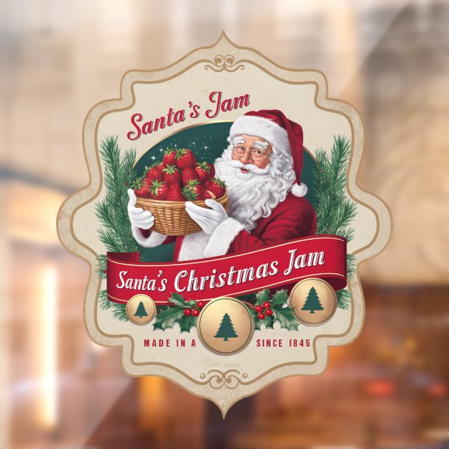 Festive Christmas Santa's Jam vintage (Sheet 2)