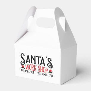 Festive Christmas Santa's workshop Favour Box