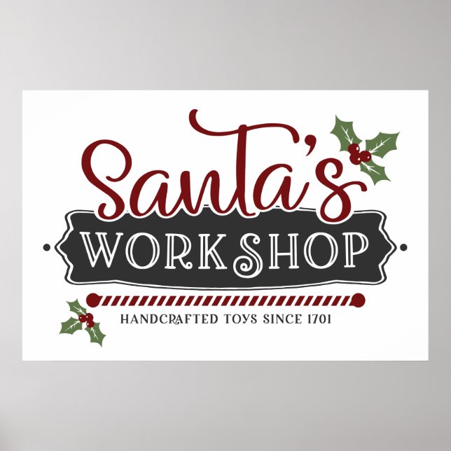 Festive Christmas Santa's workshop  Poster (Front)
