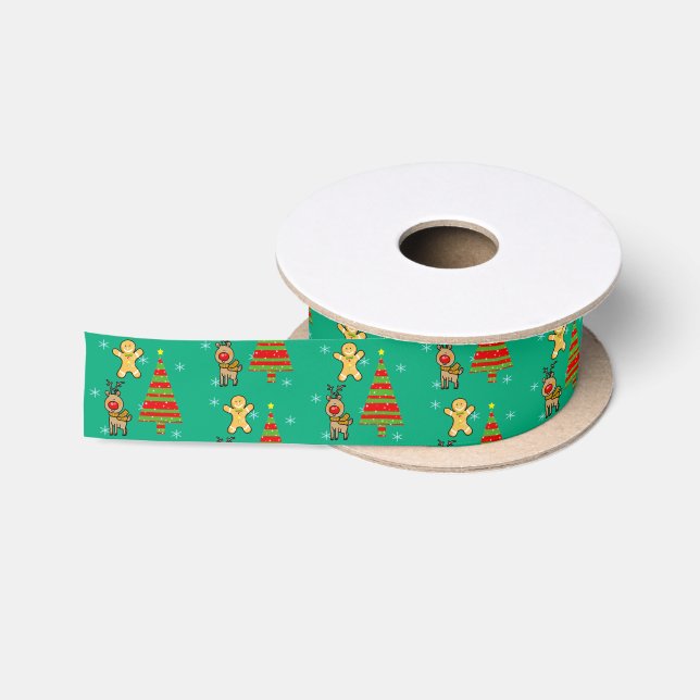 festive Christmas Satin Ribbon (Spool)