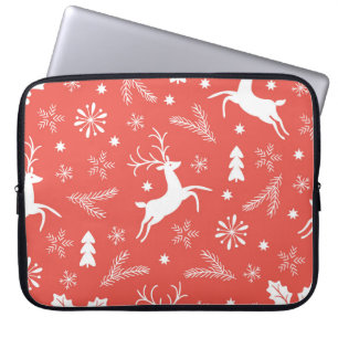 Festive Christmas Seamless Pattern Laptop Sleeve