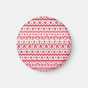 Festive Christmas seamless pattern. Magnet