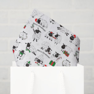 Festive Christmas Sheep Tissue Paper