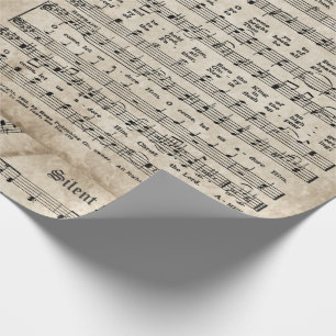 Festive Christmas Sheet Music Compilation Wrapping Paper