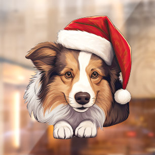 Festive Christmas Shetland Sheepdog 