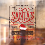 Festive Christmas shop Santa's workshop<br><div class="desc">Festive Christmas shop Santa's workshop Window Cling</div>