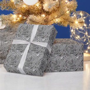 Festive Christmas silver Wrapping Paper