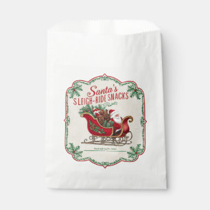 Festive Christmas sleigh ride snacks Favour Bags