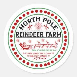 Festive Christmas Sleigh rides  Classic Round Sticker
