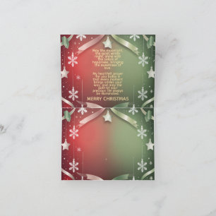 Festive Christmas Snowflake Frame with Stars  Thank You Card